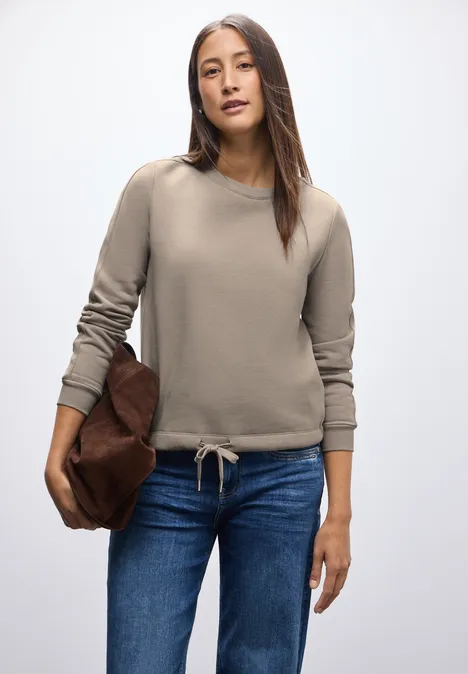 Sweater met geribd detail null