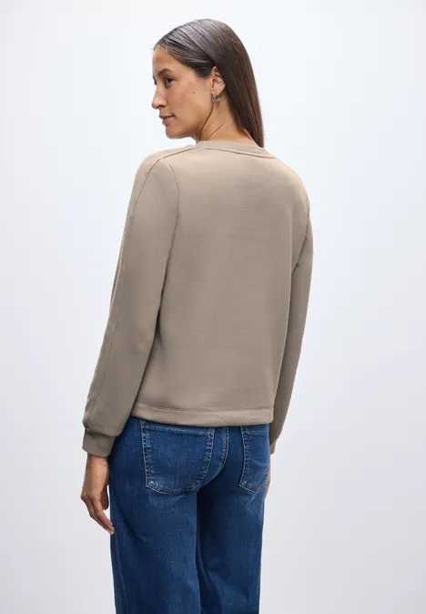 Sweater met geribd detail null