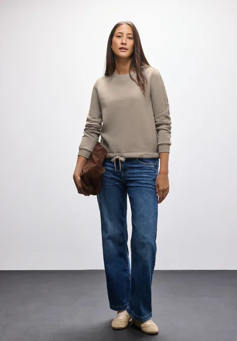 Sweater met geribd detail null