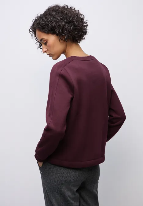 Sweater met geribd detail noble red
