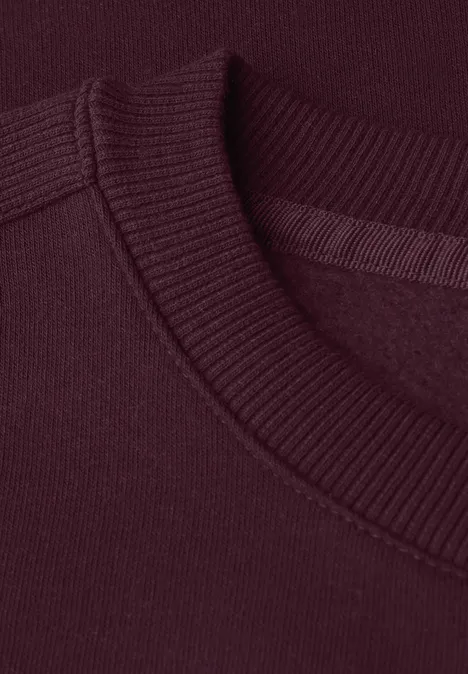 Sweater met geribd detail noble red