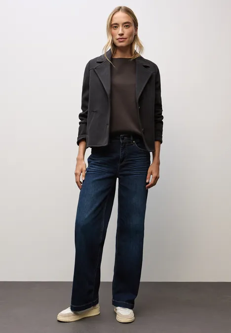 Sweatshirt mit Rippdetail darkest brown