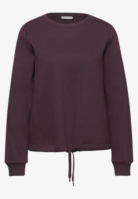 Sweater met geribd detail Jazz Berry