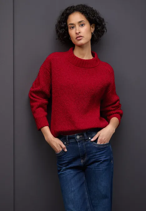 Softer Chenille Pullover racing red