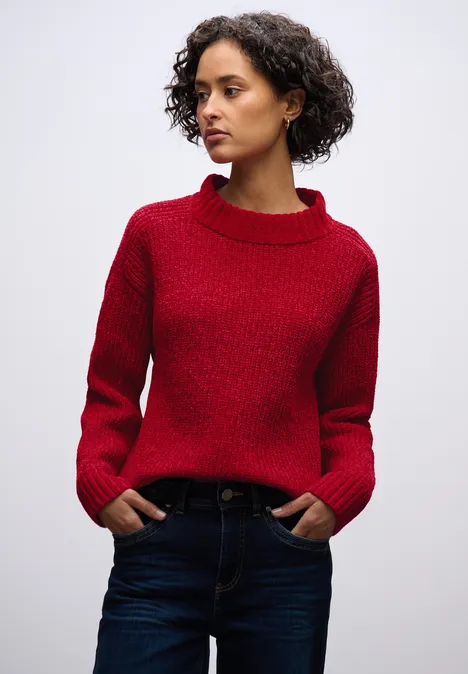 Softer Chenille Pullover racing red