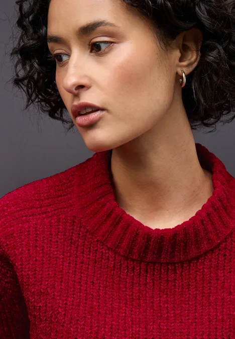 Softer Chenille Pullover racing red
