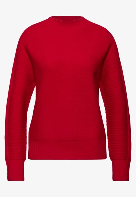 Trui met structuur racing red