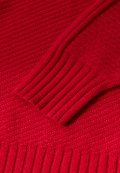 Trui met structuur racing red