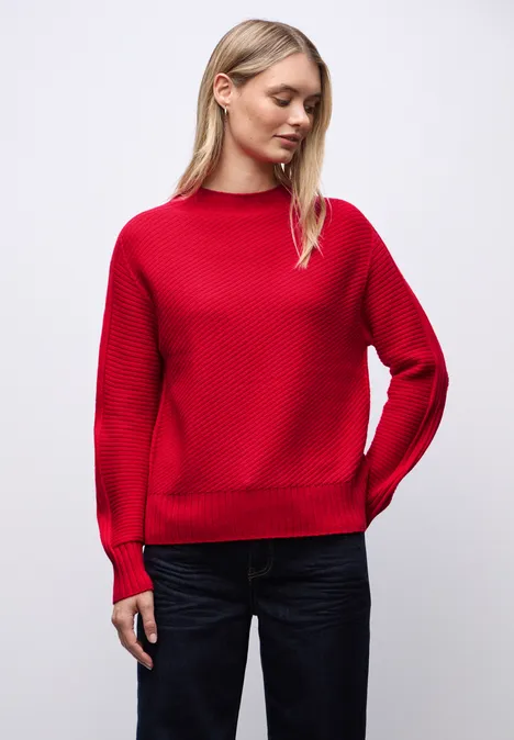 Trui met structuur racing red