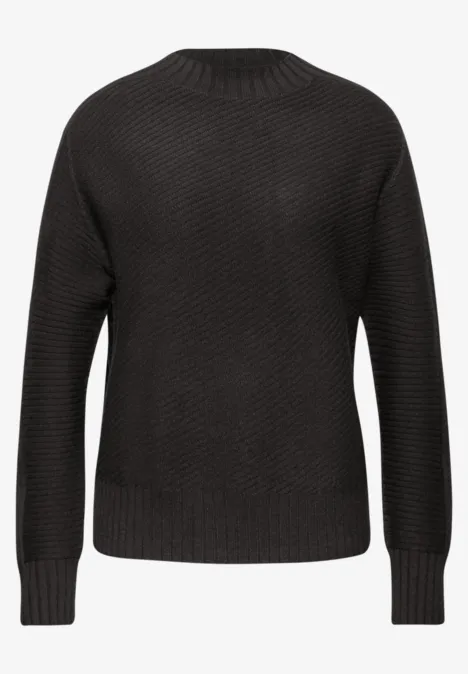 Strukturpullover darkest brown
