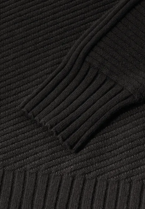 Strukturpullover darkest brown