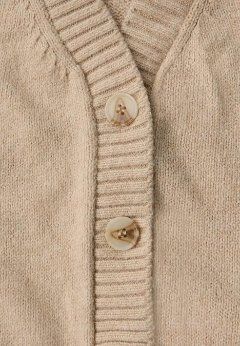 Ärmelloser Pullover sanded beige mel.