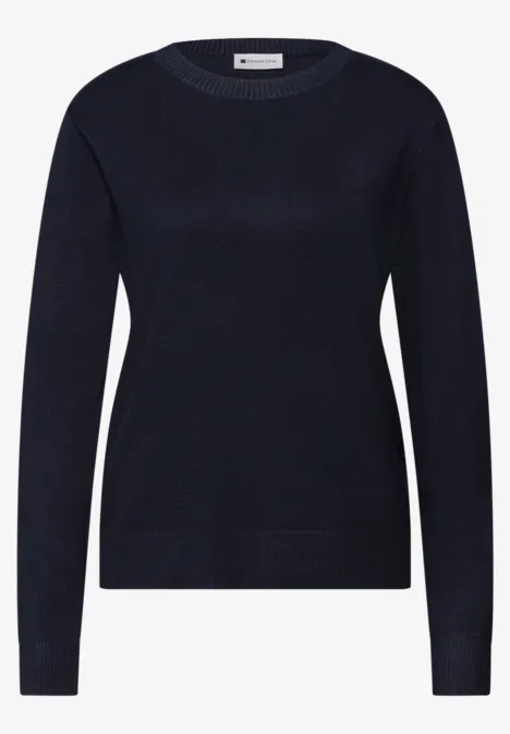 Basic Pullover deep blue Basic Pullover deep blue