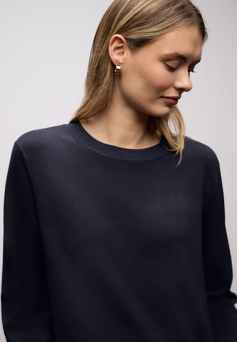 Basic Pullover deep blue Basic Pullover deep blue