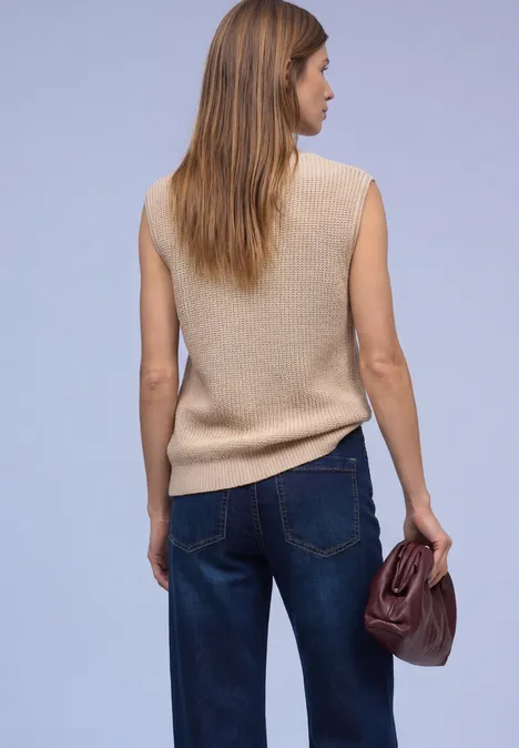 Pullunder in Unifarbe cotton beige Pullunder in Unifarbe cotton beige