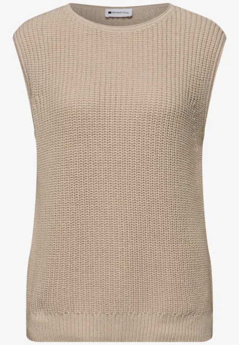 Pullunder in Unifarbe cotton beige Pullunder in Unifarbe cotton beige