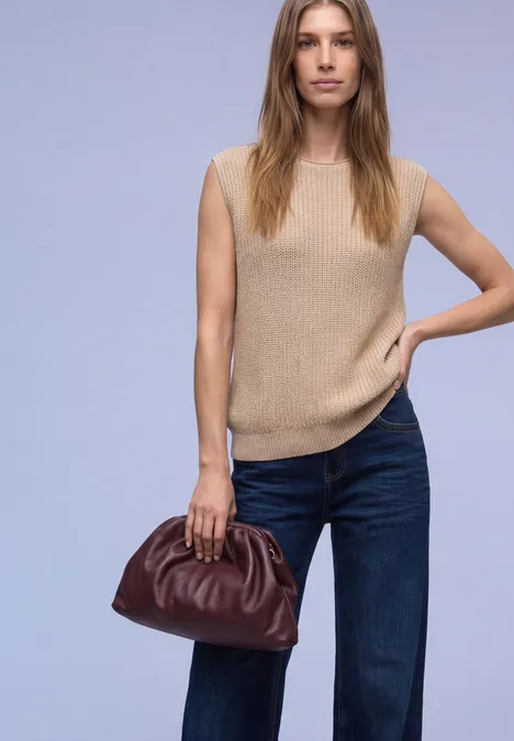 Pullunder in Unifarbe cotton beige Pullunder in Unifarbe cotton beige