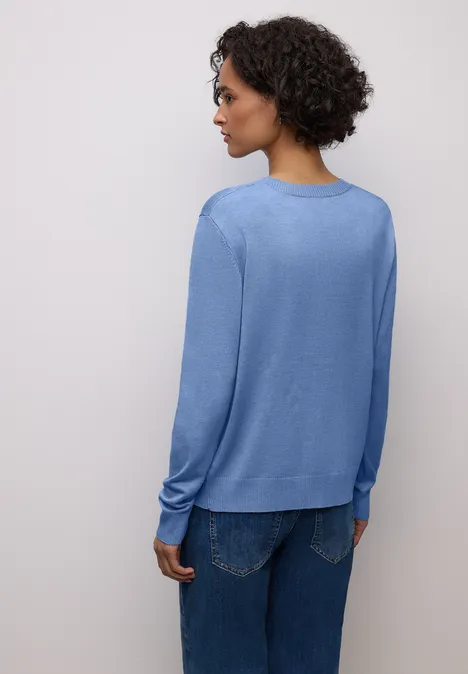 Basic Pullover bonnet blue mel. Basic Pullover bonnet blue mel.
