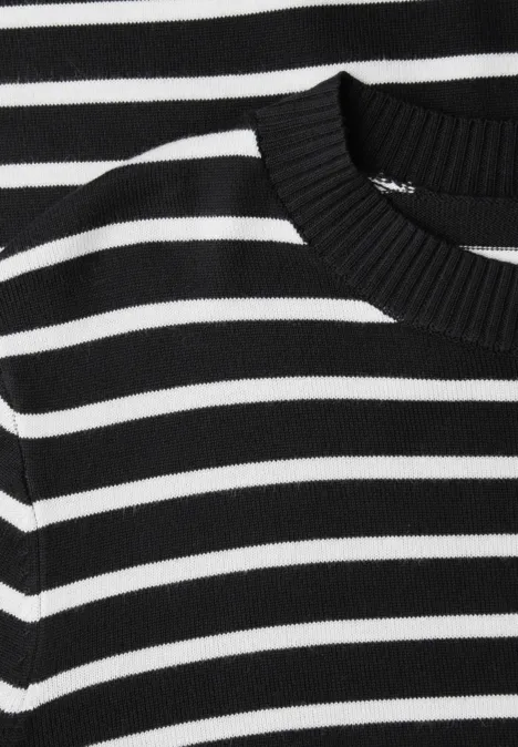 Gestreifter Pullover Black Gestreifter Pullover Black