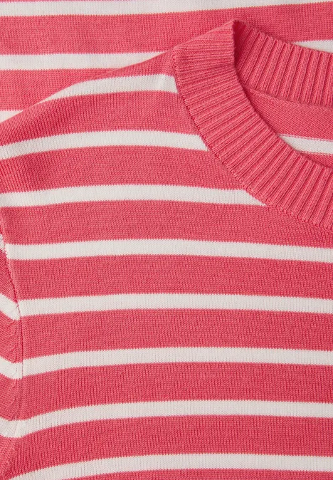 Gestreifter Pullover striking coral Gestreifter Pullover striking coral