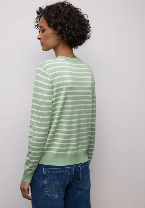 Gestreifter Pullover pale mint green Gestreifter Pullover pale mint green