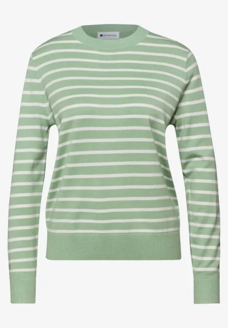 Gestreifter Pullover pale mint green Gestreifter Pullover pale mint green