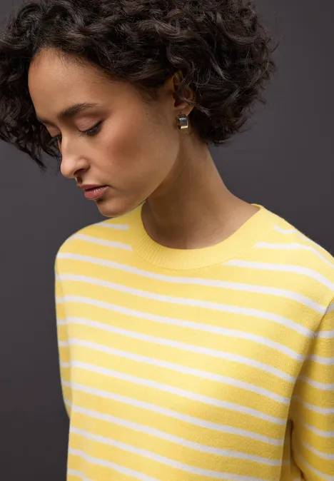 Gestreifter Pullover bloom yellow Gestreifter Pullover bloom yellow