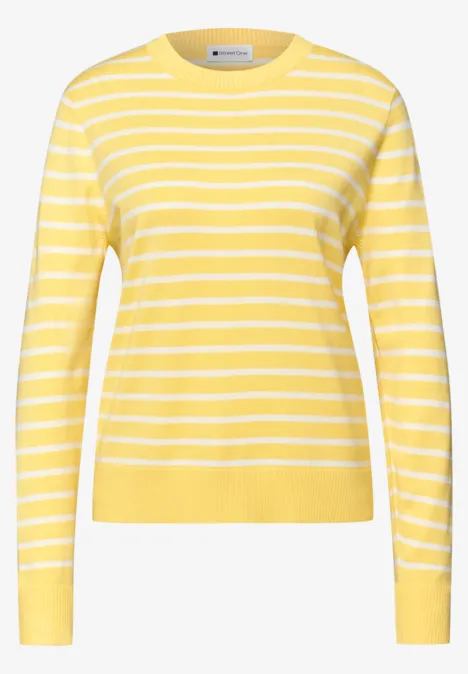 Gestreifter Pullover bloom yellow Gestreifter Pullover bloom yellow