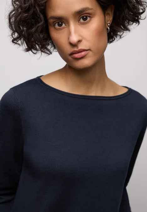 Basic Pullover deep blue Basic Pullover deep blue