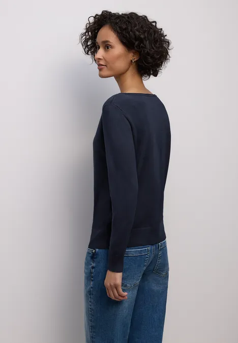 Basic Pullover deep blue Basic Pullover deep blue