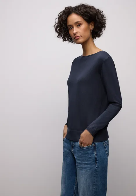 Basic Pullover deep blue Basic Pullover deep blue