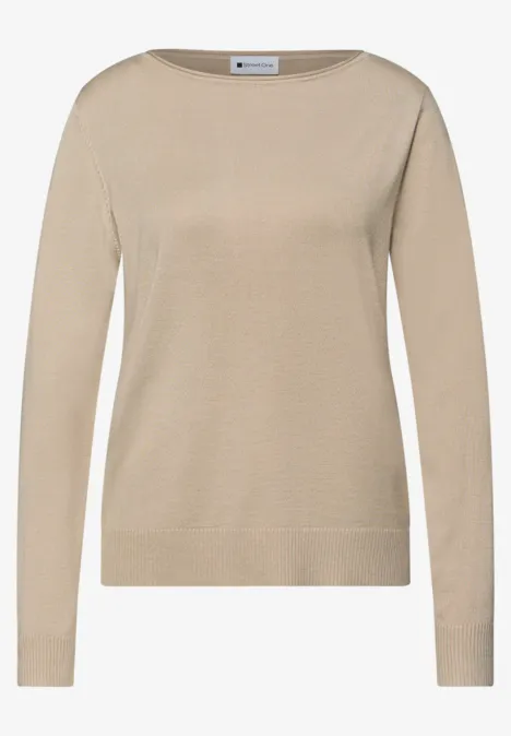 Basic Pullover cotton beige Basic Pullover cotton beige