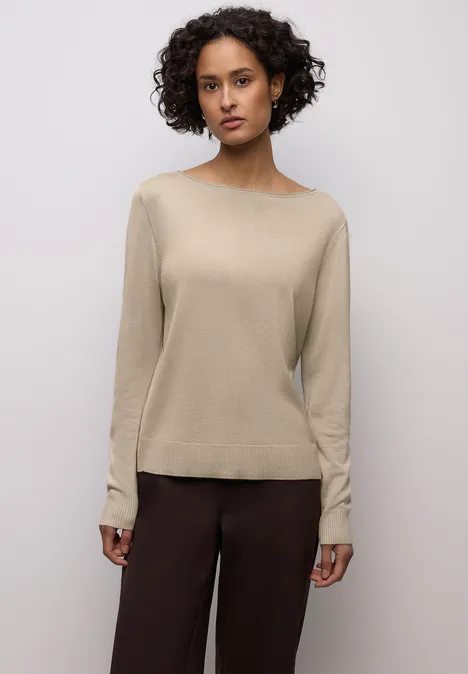 Basic Pullover cotton beige Basic Pullover cotton beige