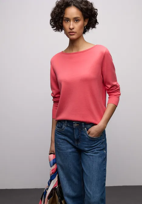Basic Pullover striking coral Basic Pullover striking coral