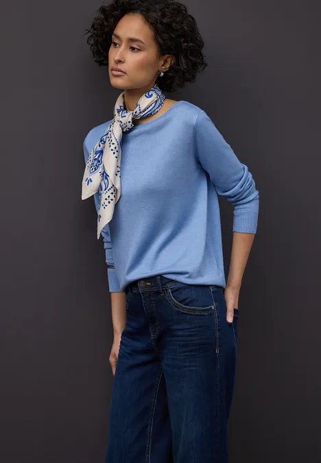 Basic Pullover bonnet blue mel. Basic Pullover bonnet blue mel.