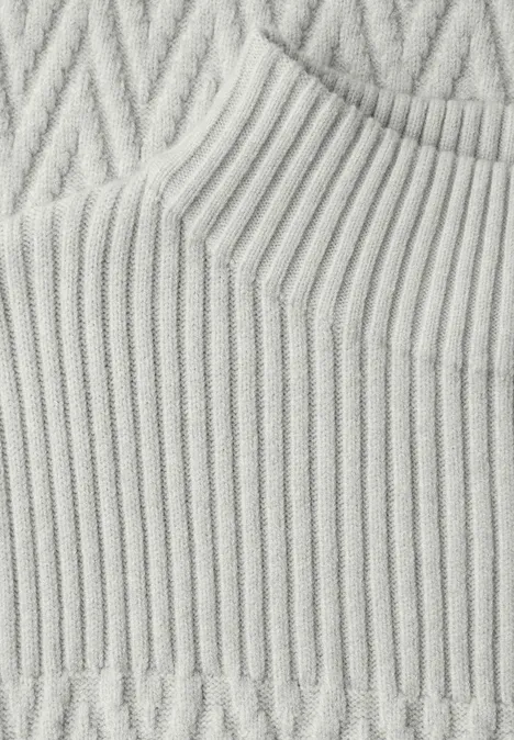 Pullover mit Strukturmix pelican grey mel.