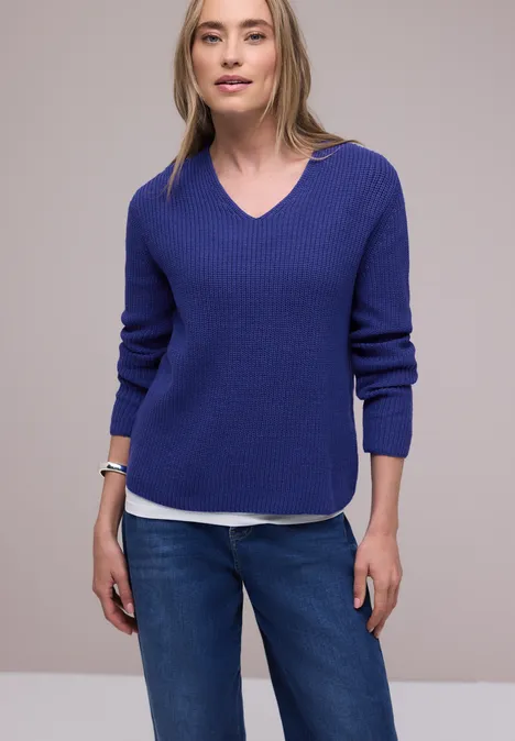 Pull-over en couleur unie amparo blue