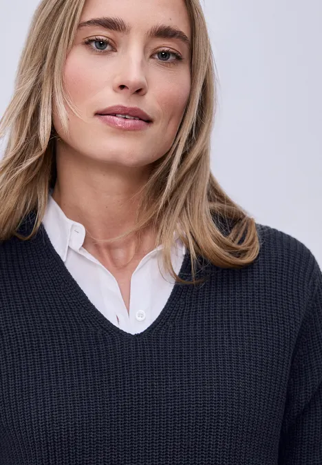 Pull-over en couleur unie shadowed navy