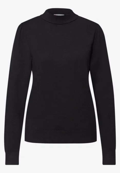 Kuscheliger Basic Pullover Black Kuscheliger Basic Pullover Black