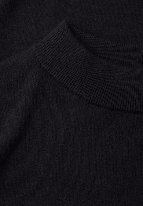Kuscheliger Basic Pullover Black Kuscheliger Basic Pullover Black