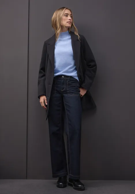 Zachte trui frosted blue mel.