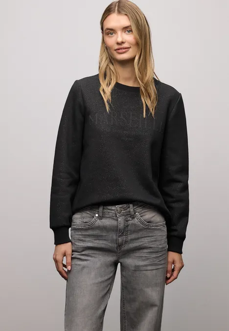 Glitterend sweatshirt Black Glitterend sweatshirt Black