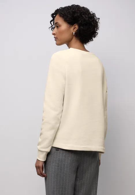 Sweatshirt met tekst soft beige
