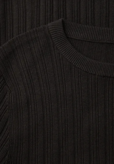 Pullover mit Rippstruktur darkest brown Pullover mit Rippstruktur darkest brown