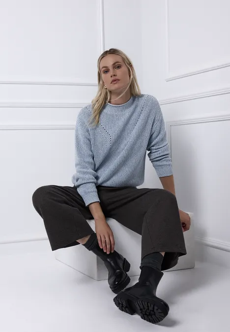 Pull-over Mouline frosted blue