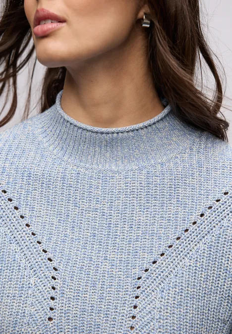 Pull-over Mouline frosted blue
