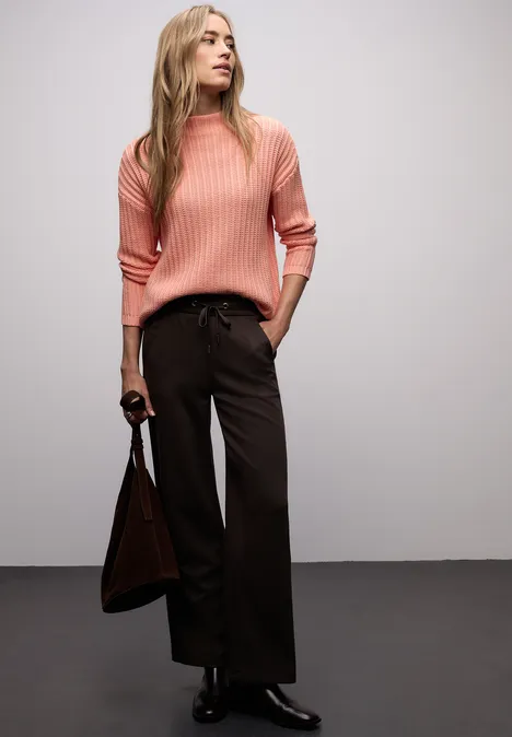 Gestructureerde coltrui light apricot