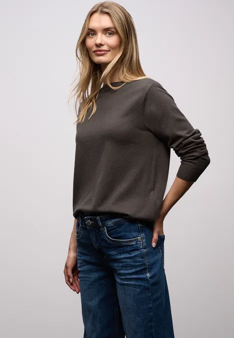 Pull-over basique U-Boot rustic brown mel.