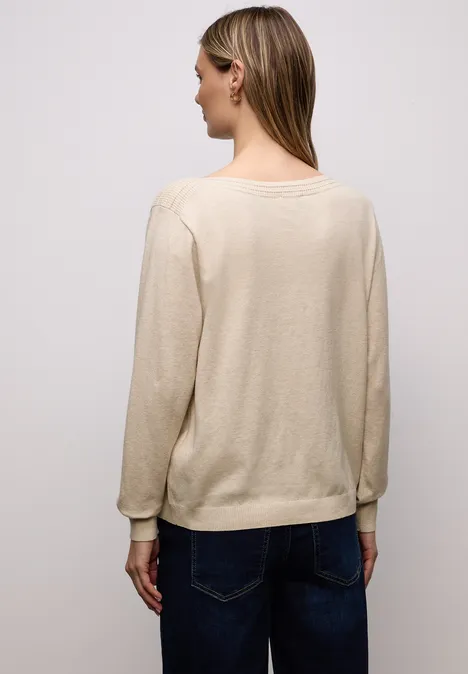 Pull-over basique U-Boot cotton beige mel.
