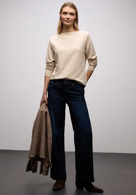 Pull-over basique U-Boot cotton beige mel.